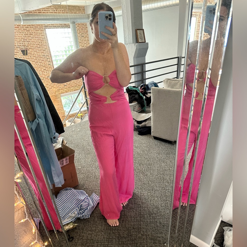 RUNAWAY ETTA JUMPSUIT - BUBBLEGUM - Picture 6 of 9